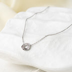 Radiant Heart Halo Pendant Necklace