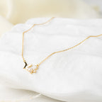 Butterfly Duo Pendant Necklace with Crystal Accent