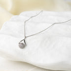 Crystal Sphere Drop Pendant Necklace