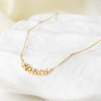 Leaf Vine Crystal Necklace