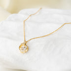 Lumière Halo Necklace with Crystal Accent