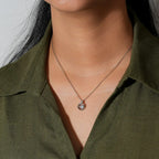 Lumière Halo Necklace with Crystal Accent