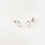 Crystal Drop Stud Earrings