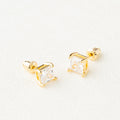Princess Cut Crystal Stud Earrings