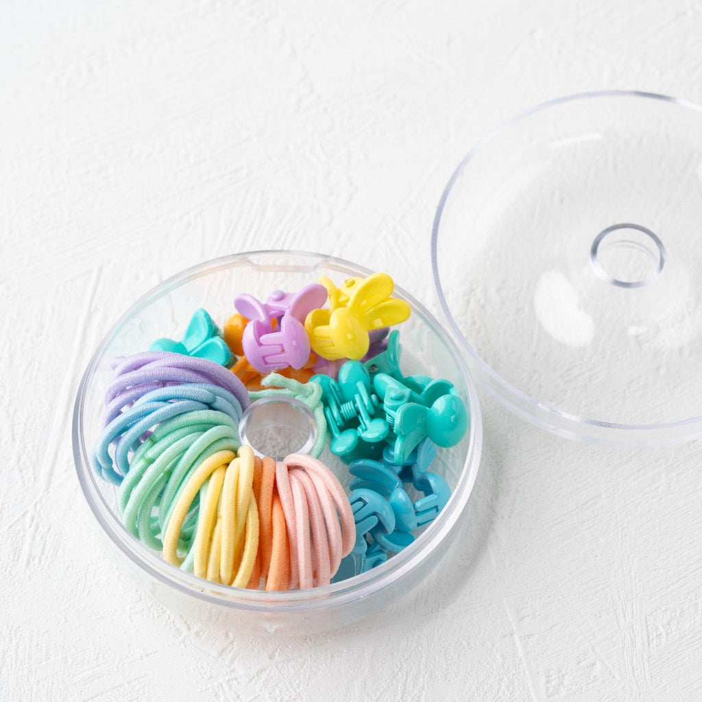 Rainbow Mini Hair Accessories Set (Clips + Bands)