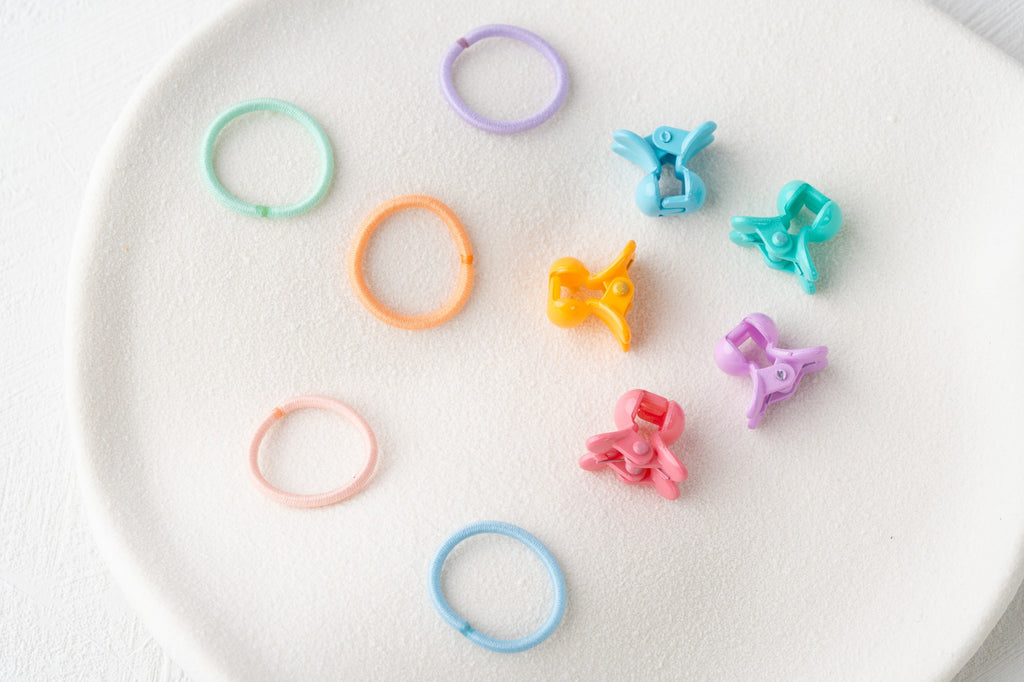 Rainbow Mini Hair Accessories Set (Clips + Bands)