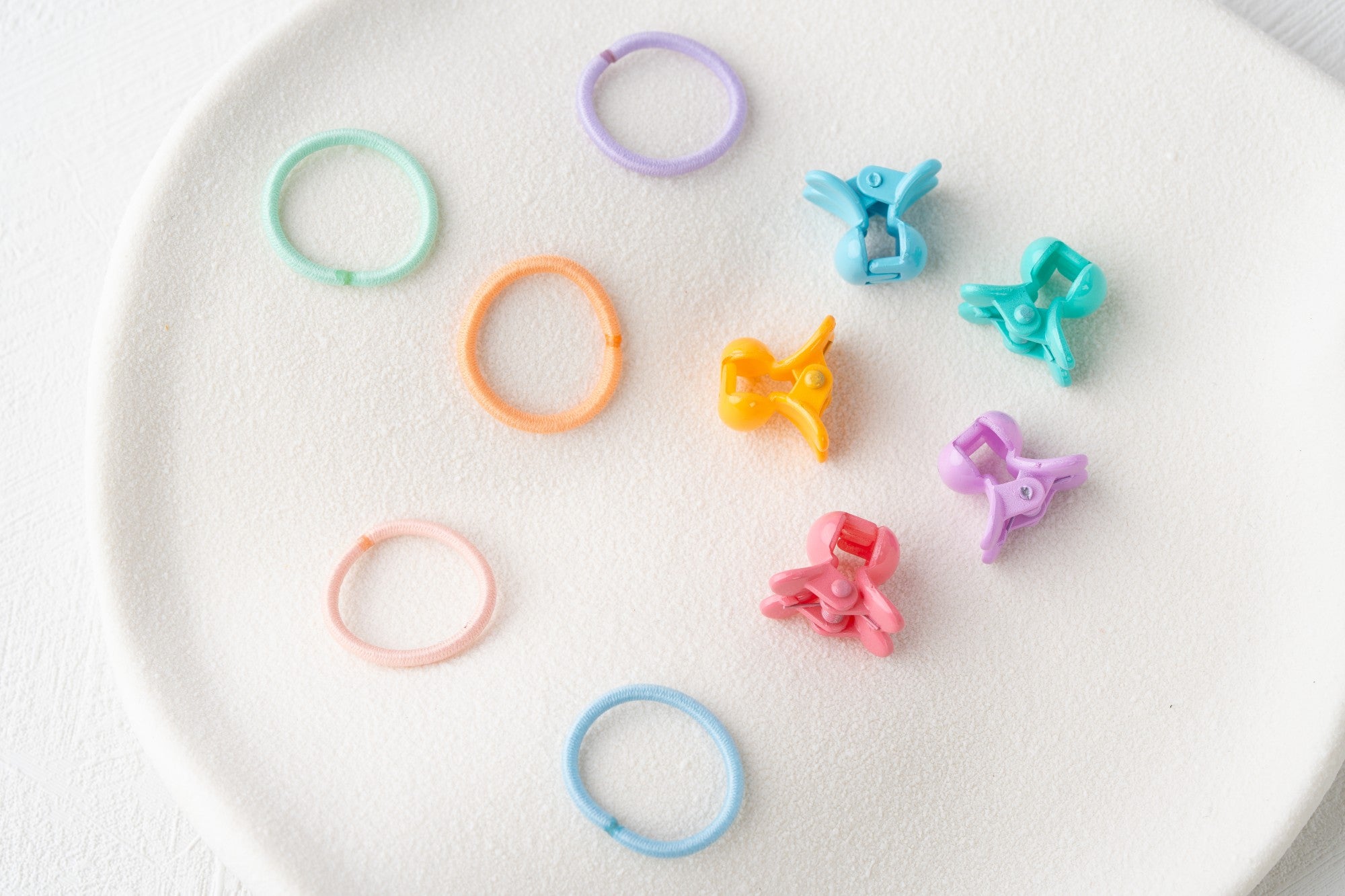 Rainbow Mini Hair Accessories Set (Clips + Bands)