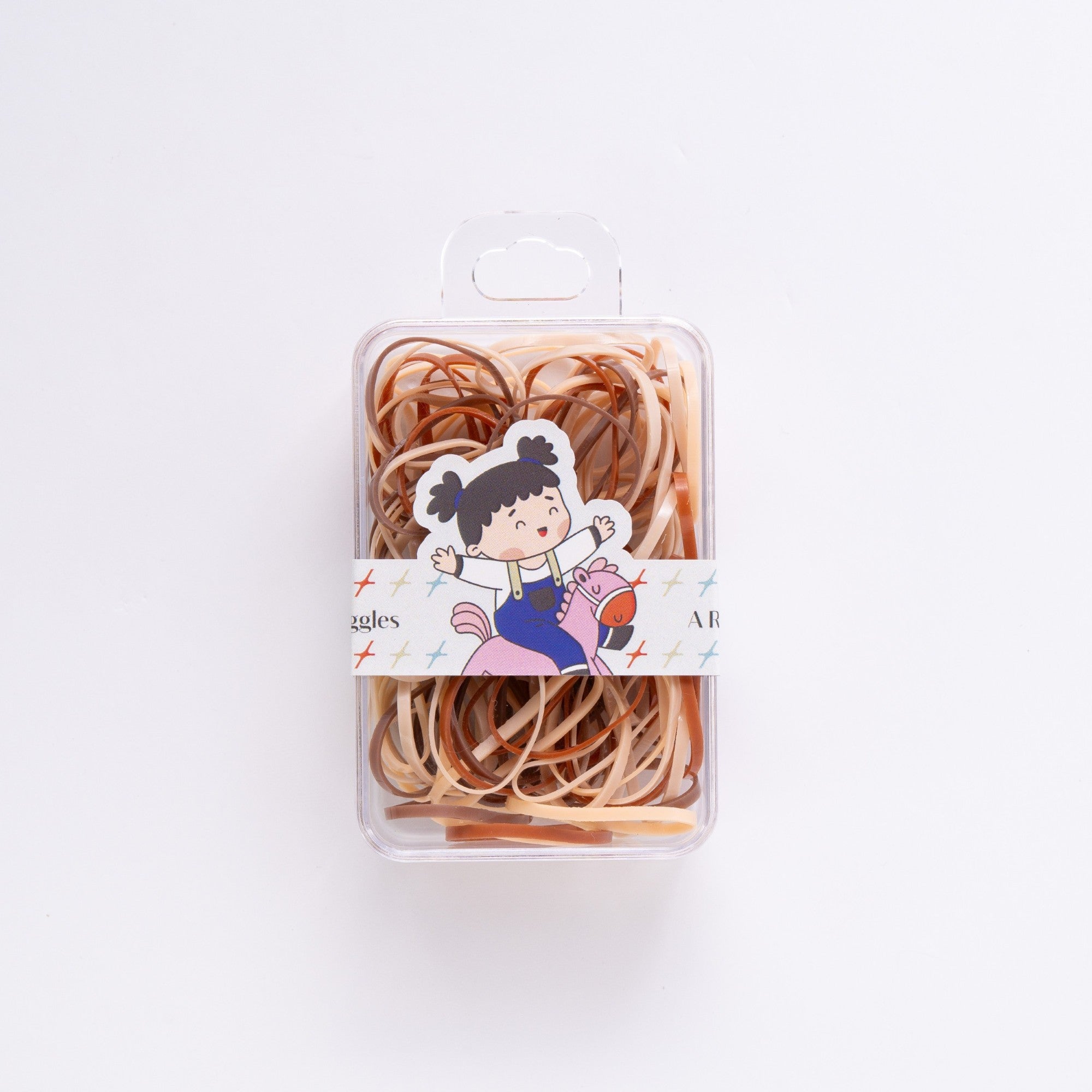 Giggles Rainbow Elastic Hair Bands Set