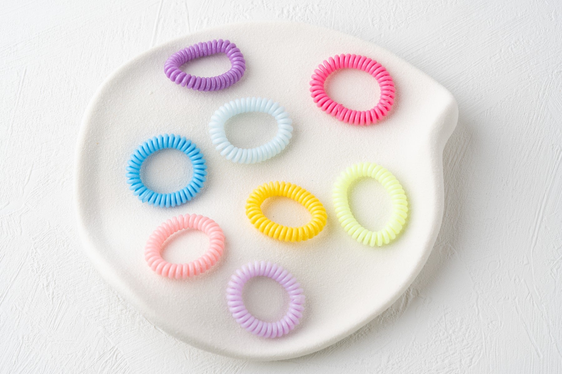Rainbow Spiral Hair Tie Set for Kids