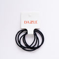 Classic Black Elastic Hair Bands (Set of 5)