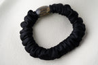 Black Satin Scrunchie Hair Ties (Set of 2)