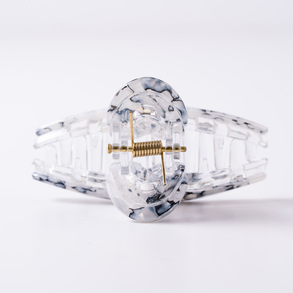 Crystal Pearl Loop Claw Clip