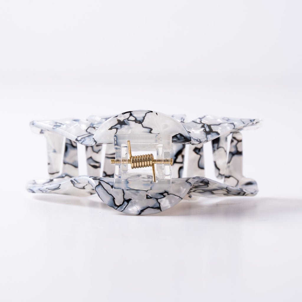 Ivory Wave Hair Claw Clip