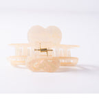 Pearl Heart Claw Clip