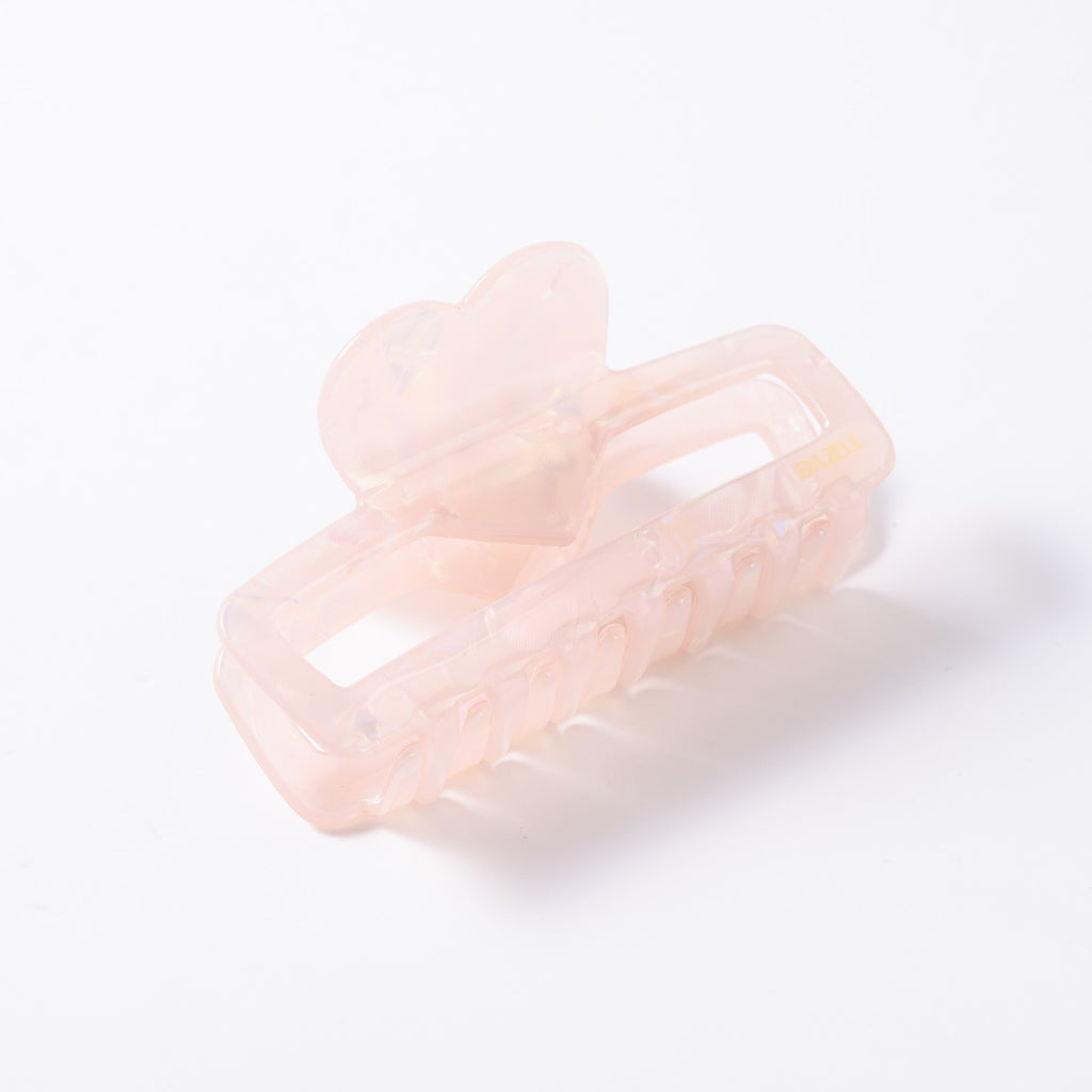 Pearl Heart Claw Clip
