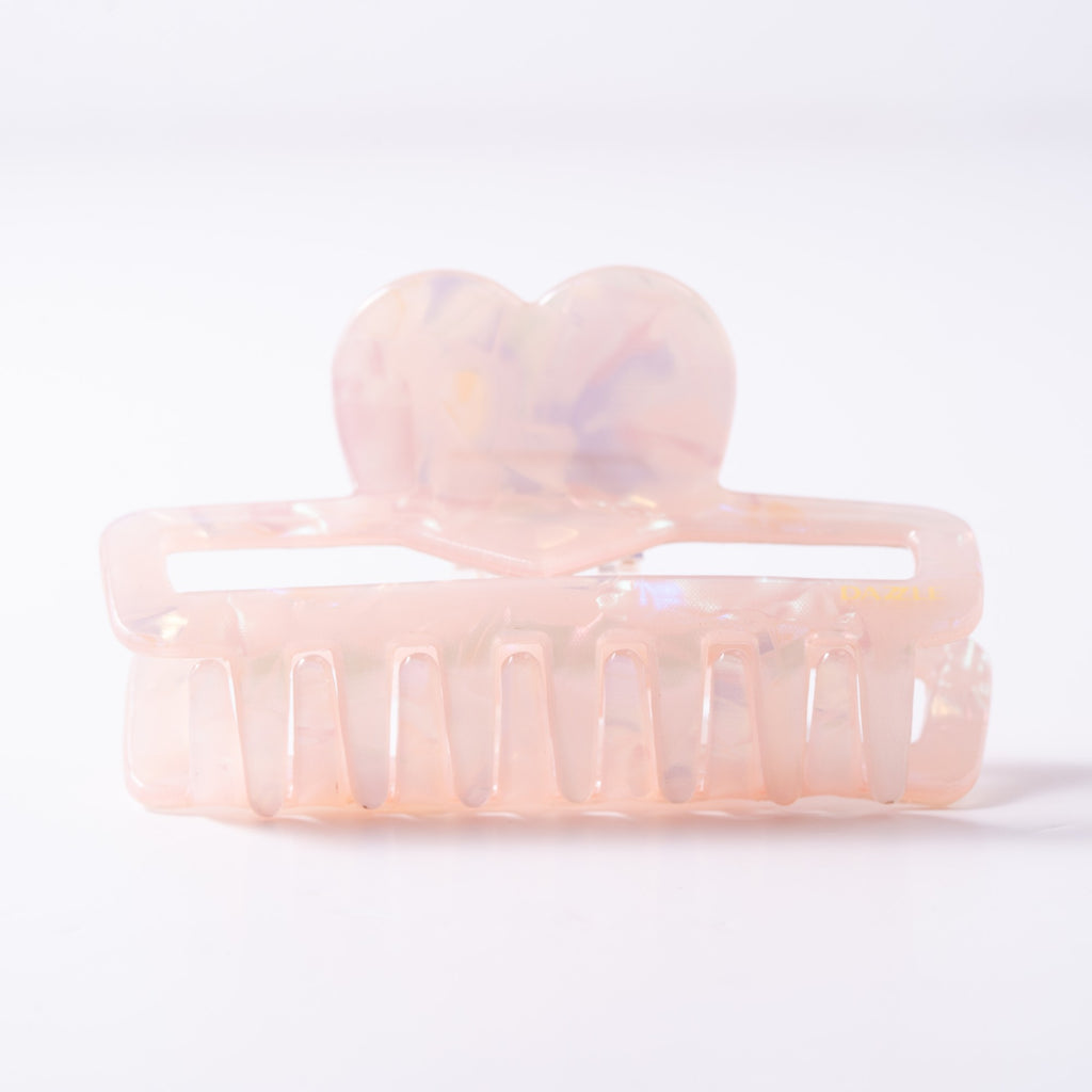 Pearl Heart Claw Clip