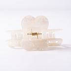 Pearl Heart Claw Clip