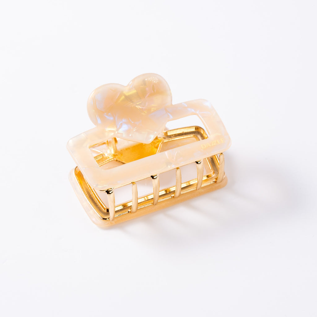 Pearl Heart Luxe Claw Clip