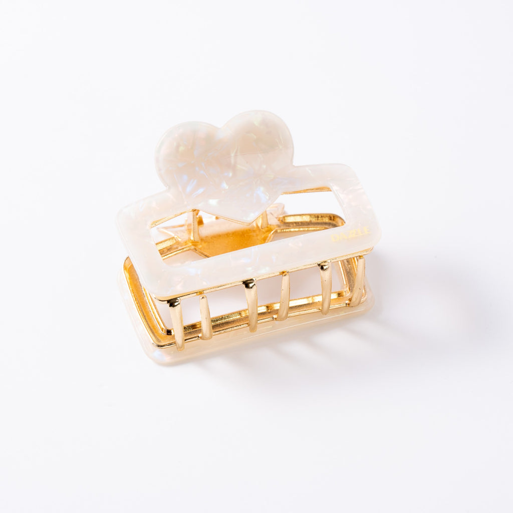 Pearl Heart Luxe Claw Clip
