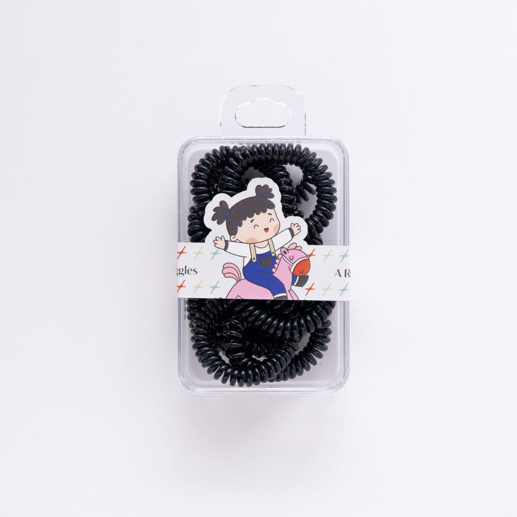 Rainbow Spiral Hair Tie Set for Kids