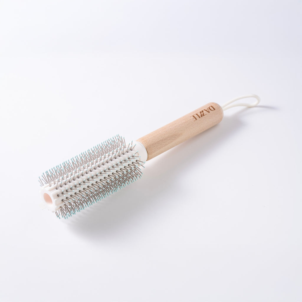 Round Barrel Styling Brush with Wooden Handle