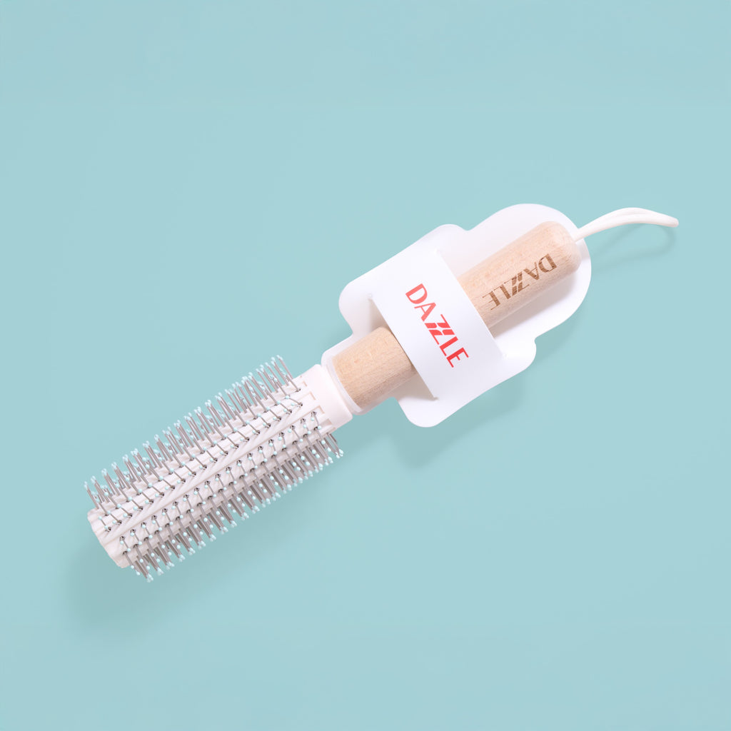 Round Barrel Styling Brush with Wooden Handle