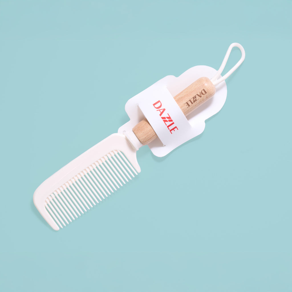 Wide Tooth Detangling Comb with Wooden Handle