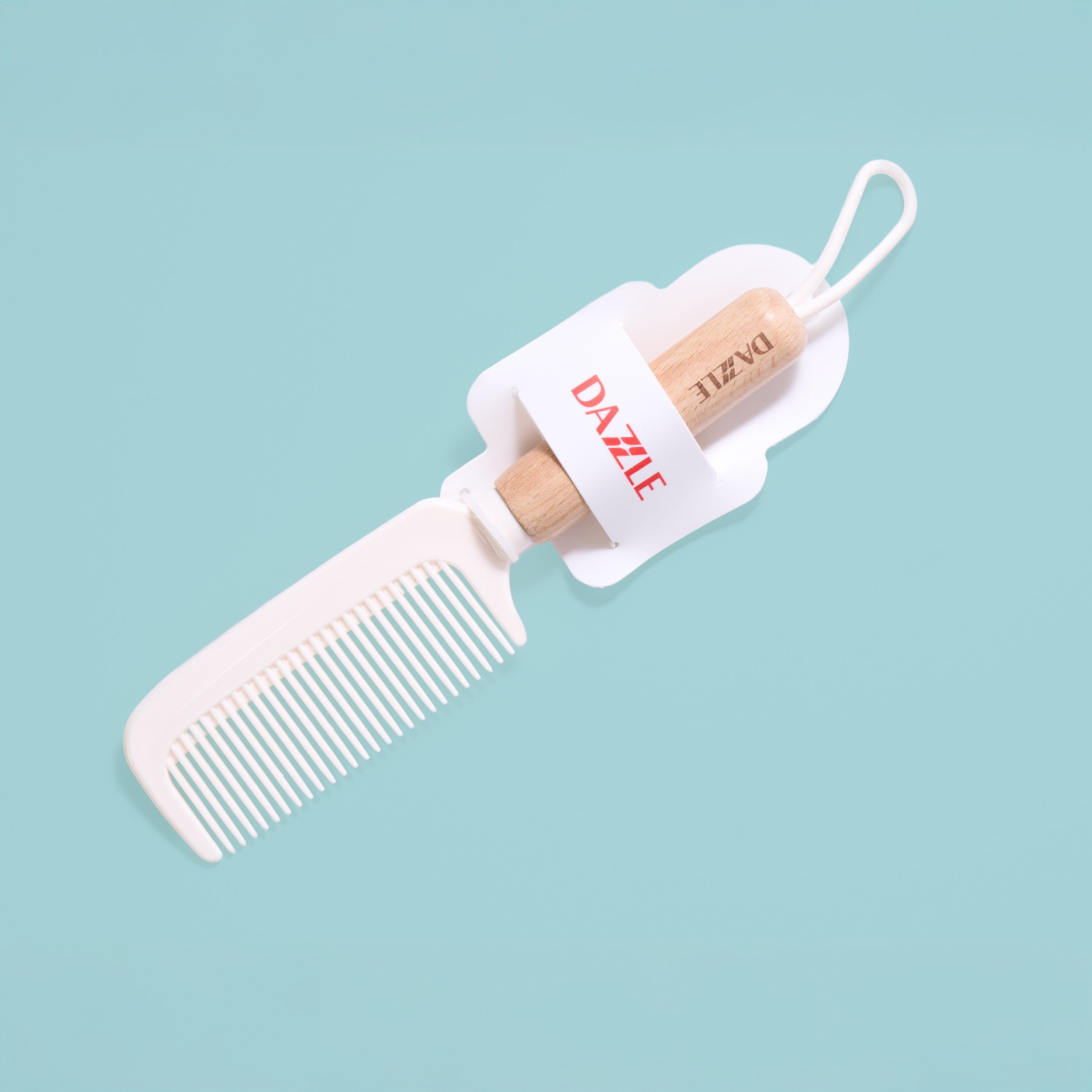 Wide Tooth Detangling Comb with Wooden Handle