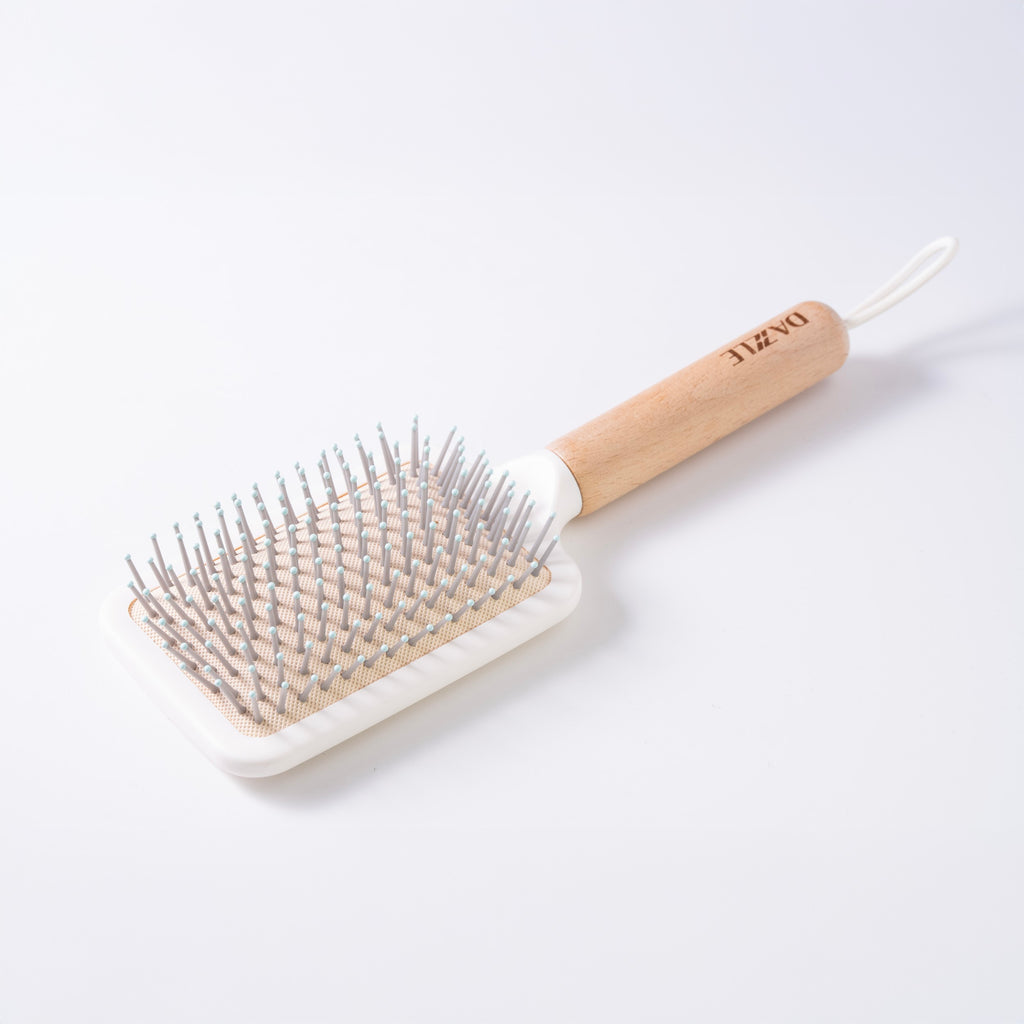 Wooden Handle Detangling Paddle Brush
