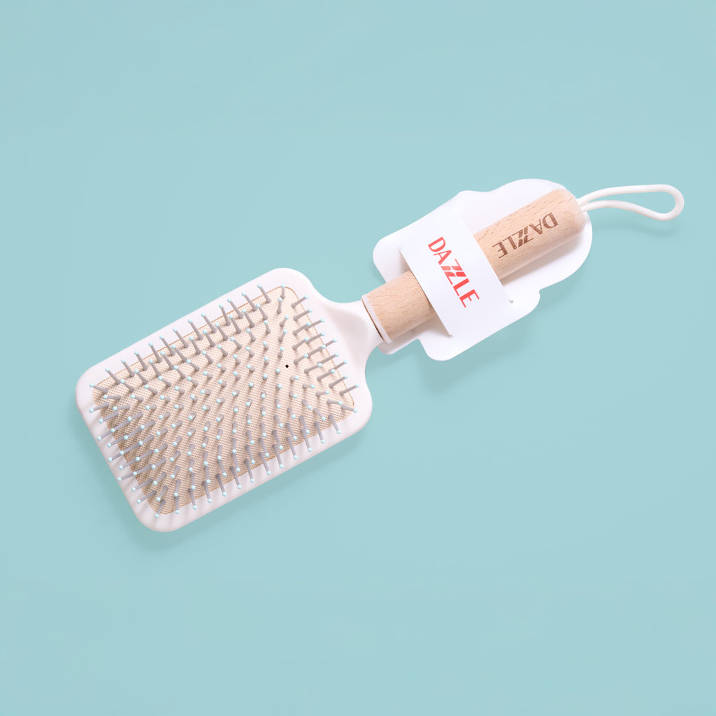 Wooden Handle Detangling Paddle Brush