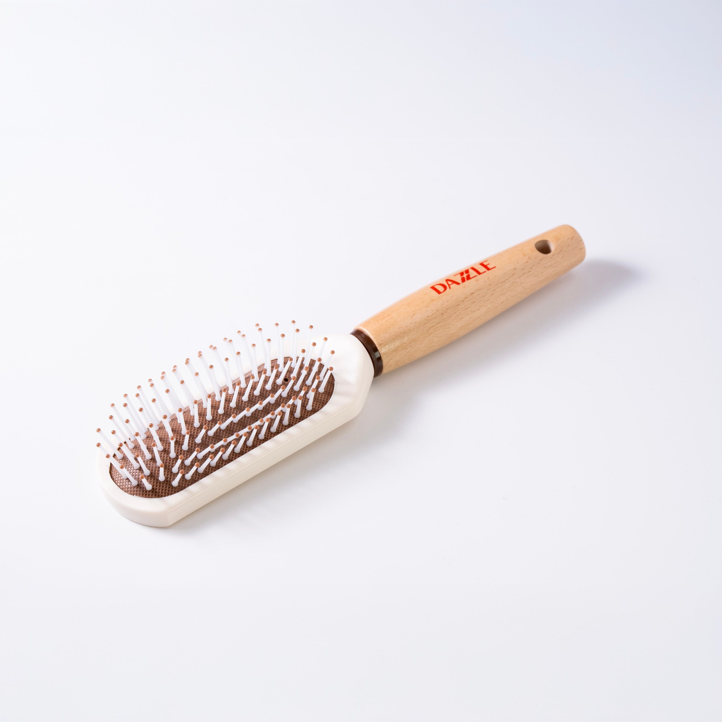 Wooden Handle Mini Detangling Hair Brush