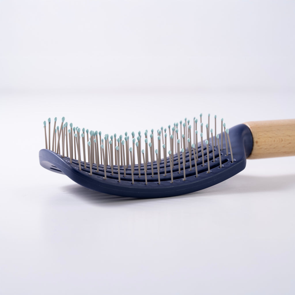 Wooden Handle Paddle Hair Brush
