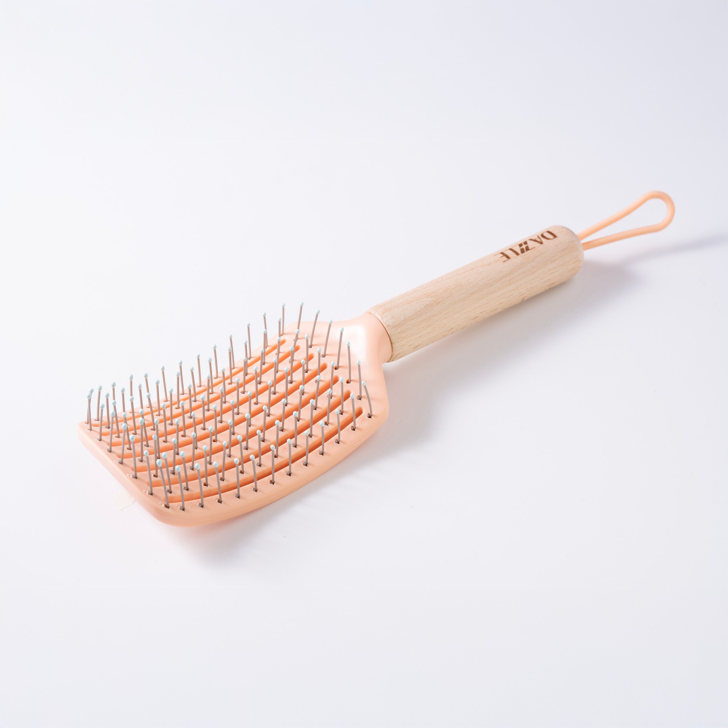 Wooden Handle Paddle Hair Brush