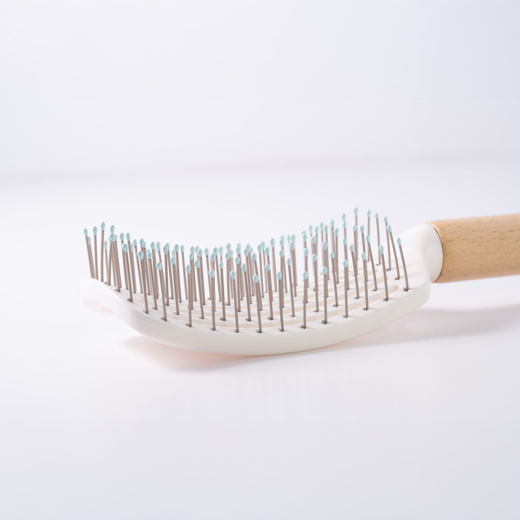 Wooden Handle Paddle Hair Brush