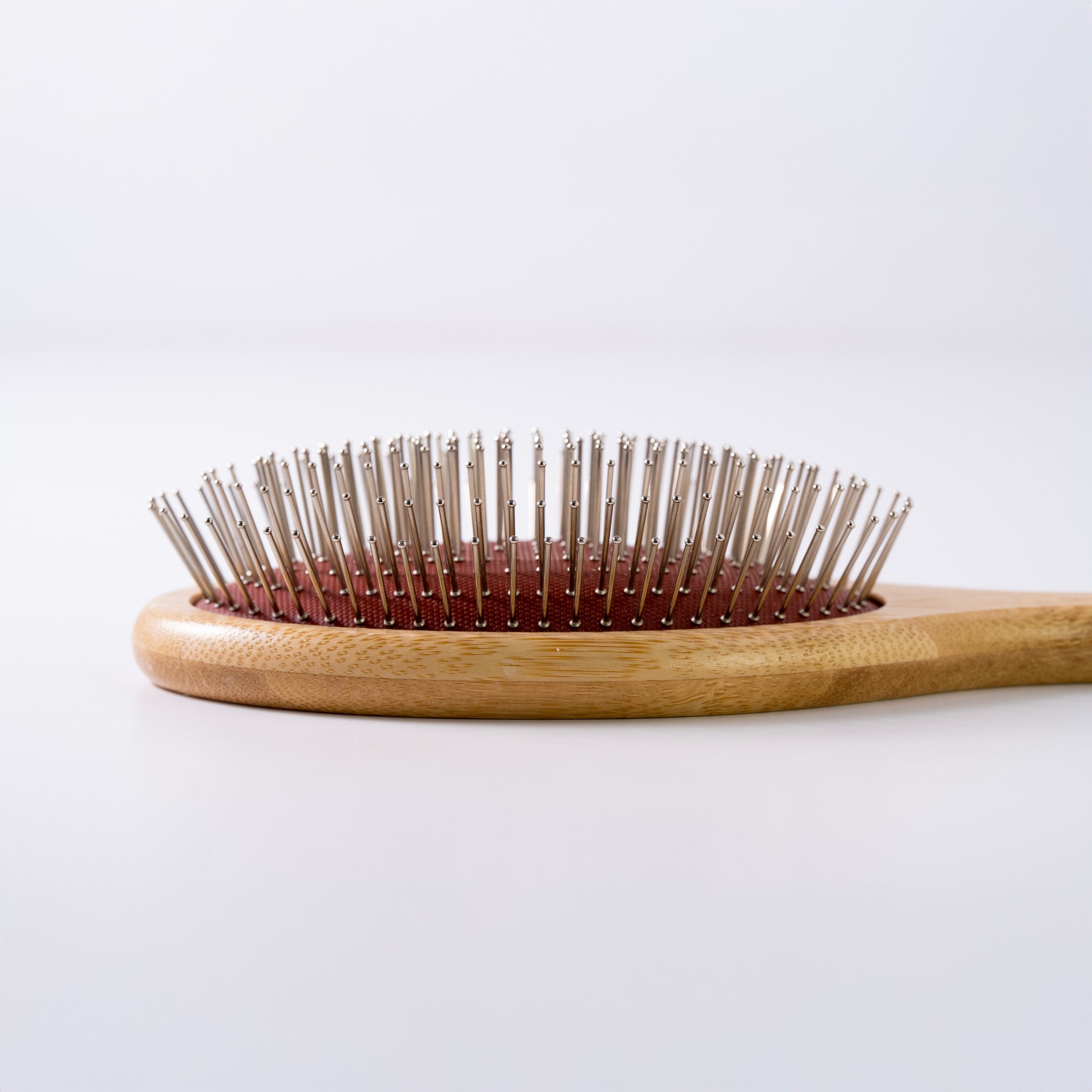 Wooden Paddle Hair Brush with Metal Pins