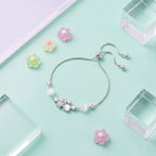 Rose Charm Beaded Bracelet