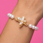 Butterfly Pearl Chain Bracelet