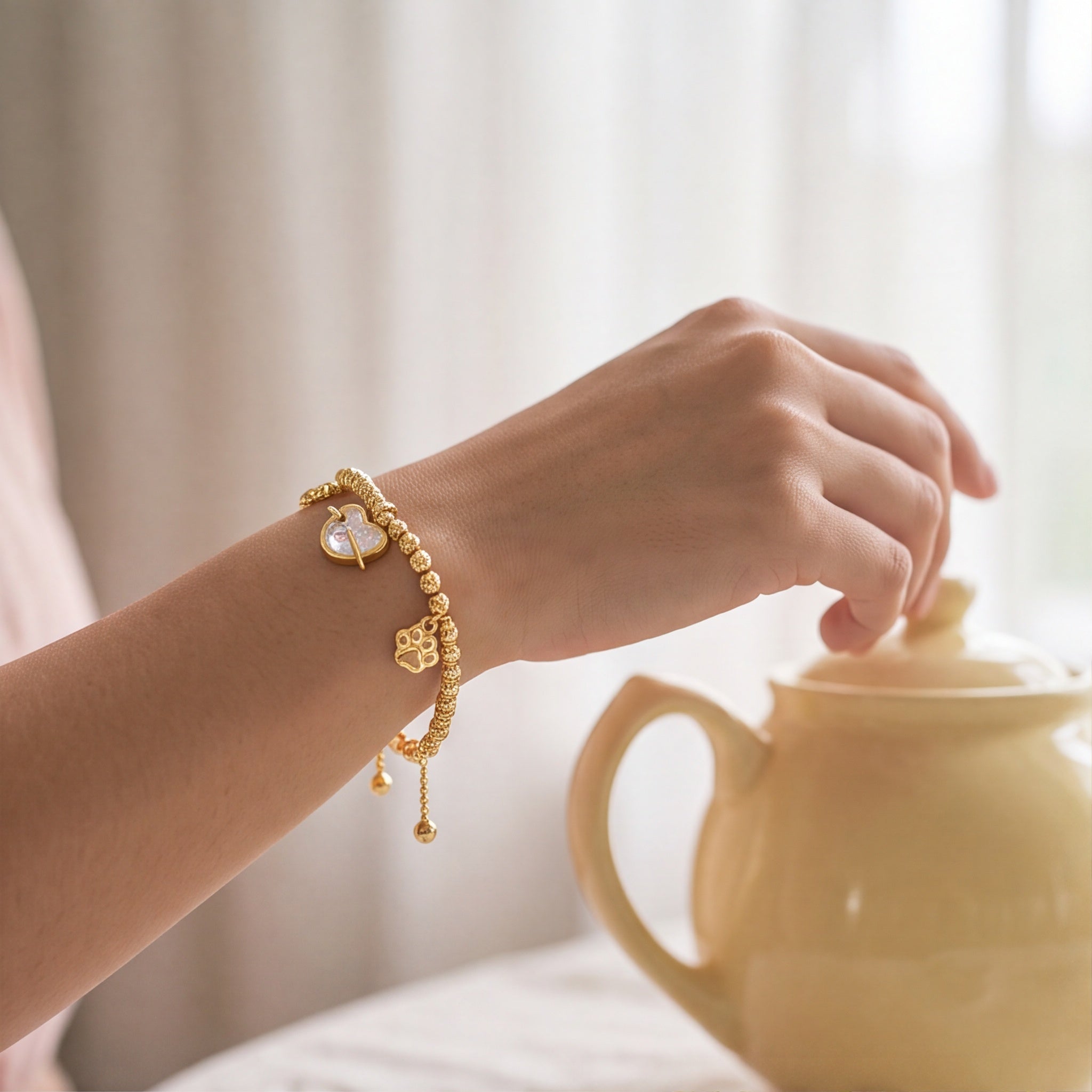 Cosmic Charm Silver Adjustable Bracelet