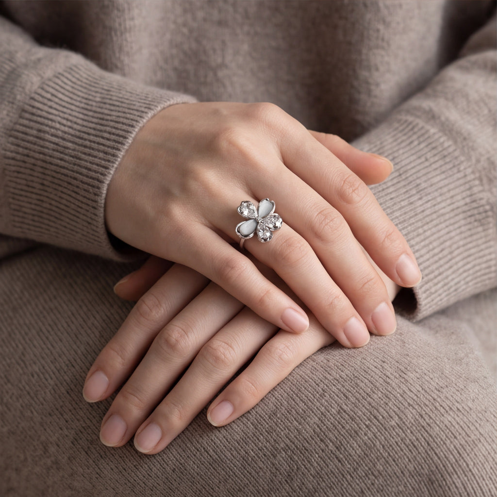 Bloom Crystal Petal Ring