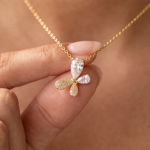 Bow Drop Pendant Necklace