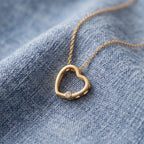 Open Heart Charm Necklace