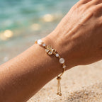 Flora Stone Bead Adjustable Bracelet