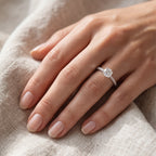 Classic Pavé Band Ring with Round Crystal