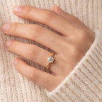 Minimal Elegance Crystal Solitaire Ring