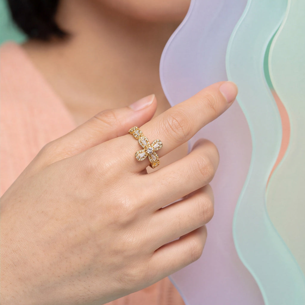 Vintage Halo Cross Statement Ring