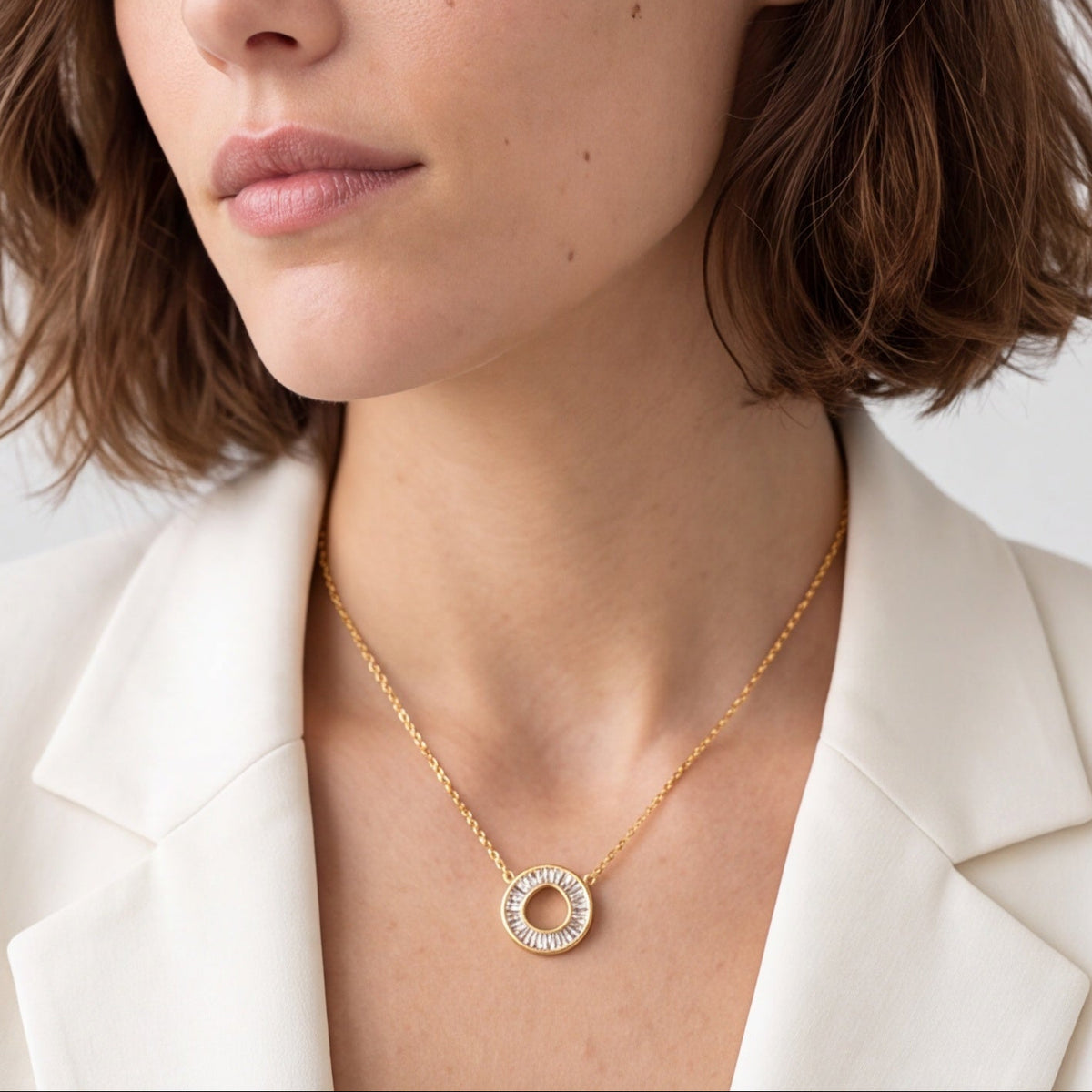 Radiant Heart Halo Necklace