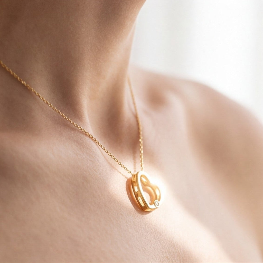 Open Heart Charm Necklace