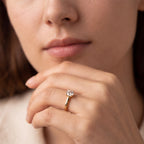 Minimal Elegance Crystal Solitaire Ring