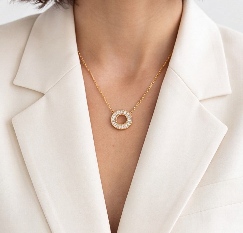 Radiant Heart Halo Necklace