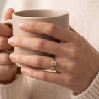 Minimal Elegance Crystal Solitaire Ring